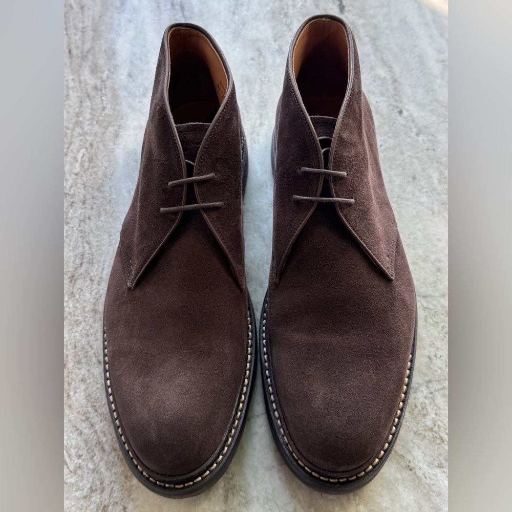 Heschung Genet  Boots Brown Suede UK 8 / 9.5 US Moro Hydrovelours Chukka Desert